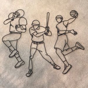 Metal sports wall decor